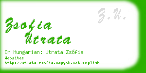 zsofia utrata business card